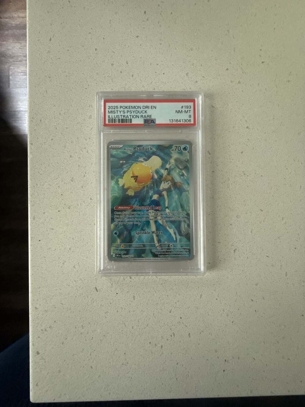 2024 Pokemon TCG Misty's Psyduck 193/162 Illustration Rare PSA 8